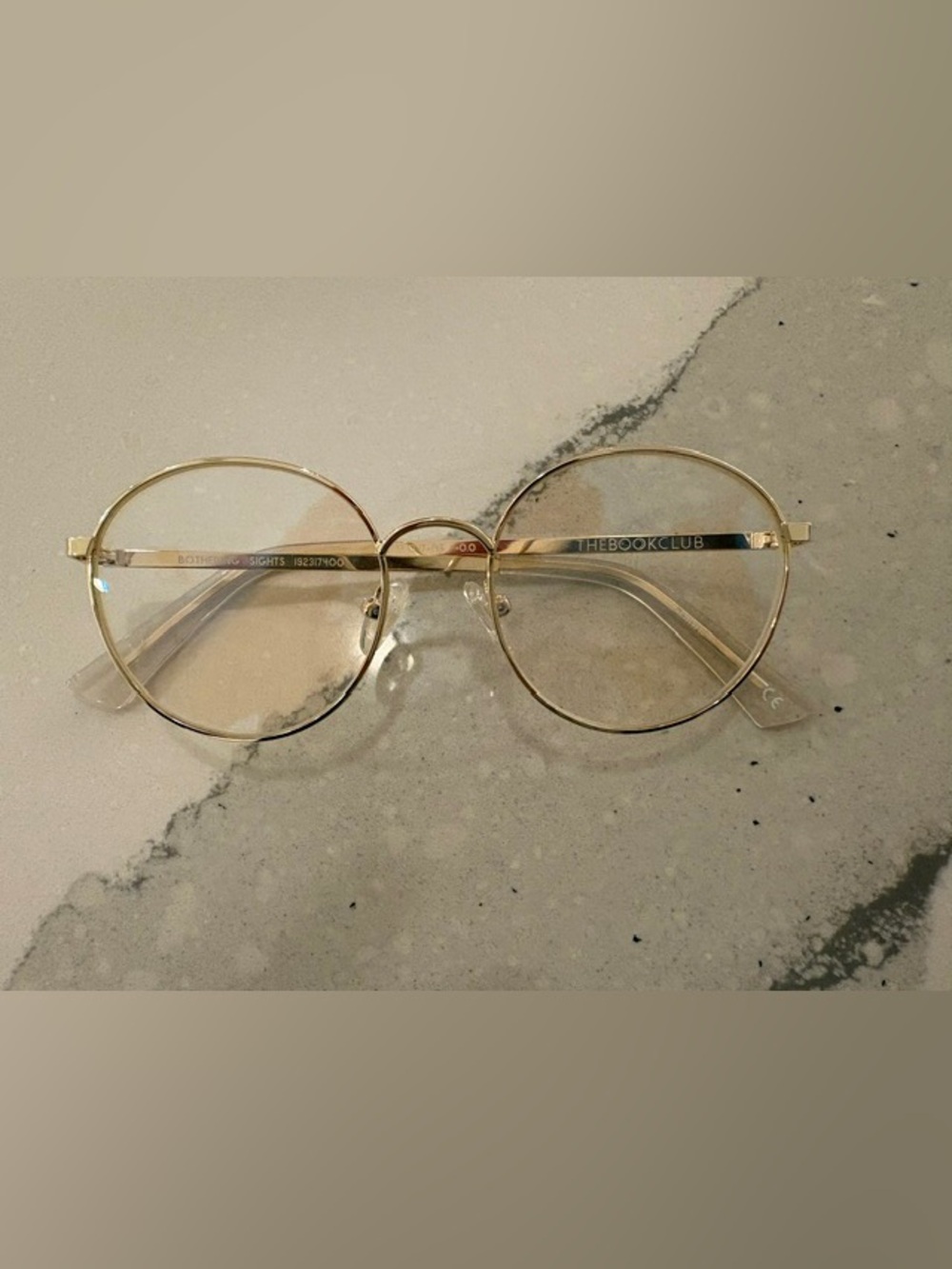 The Book Club Gold Metal Frame Blue Light Glasses